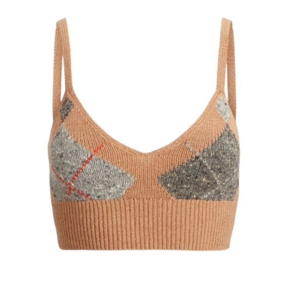 Polo Ralph Lauren Argyle Wool-Cashmere-Blend Bralette NWT - Picture 1 of 9